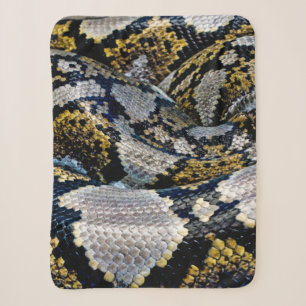 Couverture Sherpa Python noir, jaune et gris