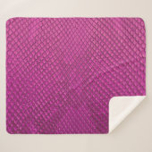 Couverture Sherpa Python rose : Texture de la peau de serpent. (Devant (Horizontal))