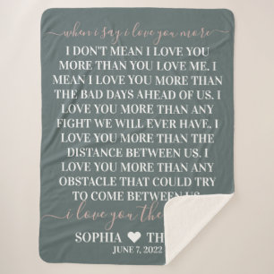 Couverture Sherpa Quand je dis je vous aime plus mariage anniversair