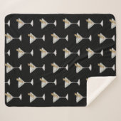 Couverture Sherpa Quarantini Martini Cocktail Motif noir (Devant (Horizontal))