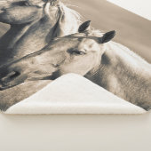 Couverture Sherpa Quart De Chevaux Sur Les Prairies Canadiennes (3/4)