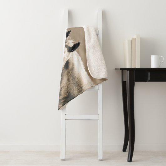 Couverture Sherpa Quart De Chevaux Sur Les Prairies Canadiennes (En situation)