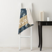 Couverture Sherpa Quatre-vingt-dixième monogramme de photo de fête (En situation)