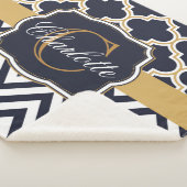 Couverture Sherpa Quatrefoil Chevron Monogram (3/4)