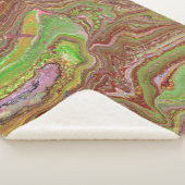 Couverture Sherpa Questions 1 Wild Green Maroon Blanket (3/4)