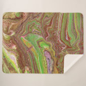 Couverture Sherpa Questions 1 Wild Green Maroon Blanket (Devant (Horizontal))