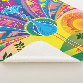 Couverture Sherpa Queue de paon (3/4)