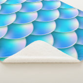 Couverture Sherpa queue de sirène bleue (3/4)