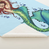 Couverture Sherpa Queue Turquoise de sirène d'Imaginaire (3/4)