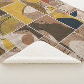 Couverture Sherpa Quilt collage en patchwork : impression mixte. (3/4)
