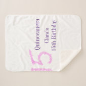 Couverture Sherpa Quinceanera 15e anniversaire parties scintillant r (Devant (Horizontal))