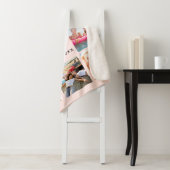 Couverture Sherpa Quinceanera photo rose or parties scintillant blus (En situation)