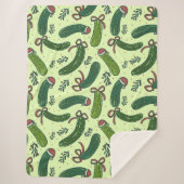 Couverture Sherpa Quirky Festive Pickles de Noël Motif (Devant)