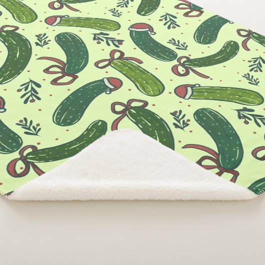 Couverture Sherpa Quirky Festive Pickles de Noël Motif (3/4)