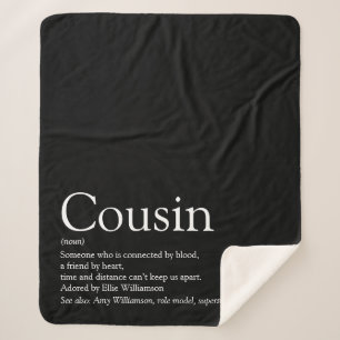 Couverture Sherpa Quota de cousins noirs et blancs modernes