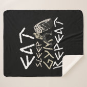 Couverture Sherpa Quota Eat Sleep Gym Repeat Funny (Devant (Horizontal))