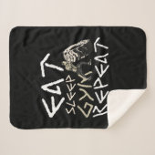 Couverture Sherpa Quota Eat Sleep Gym Repeat Funny (Devant (Horizontal))