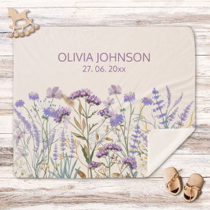 Couverture Sherpa Quote-part Fleur sauvage couleur pourpre