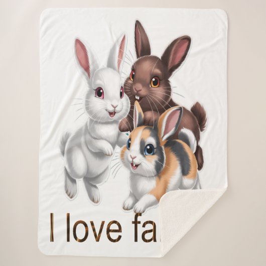 Couverture Sherpa Rabbit family (Devant)