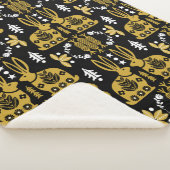 Couverture Sherpa Rabbit Nordic Scandinavian Folk Art (3/4)