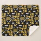 Couverture Sherpa Rabbit Nordic Scandinavian Folk Art (Devant (Horizontal))