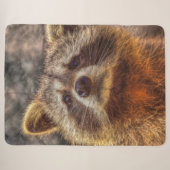 Couverture Sherpa Raccoon peint (Devant (Horizontal))