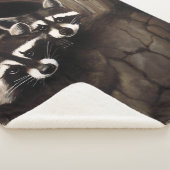 Couverture Sherpa Raccoons Brown Cute Tree (3/4)