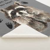 Couverture Sherpa Raccoons Empreintes gauche sur ma citation d'anima (3/4)