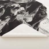 Couverture Sherpa Racines d'arbre noir et blanc (3/4)