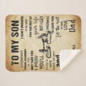 Couverture Sherpa Racing Papa À Mon Fils De Papa Don Signifiant Don (Devant (Horizontal))