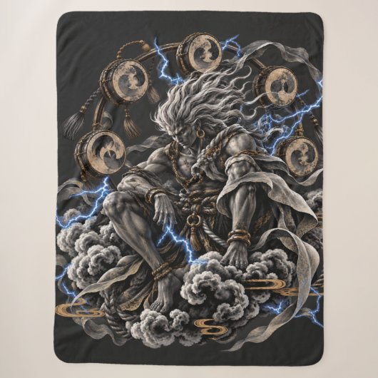 Couverture Sherpa Raijin Bleu (Devant)