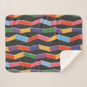 Couverture Sherpa Rainbow abstrait zig zag sans couture motif, pois  (Devant (Horizontal))