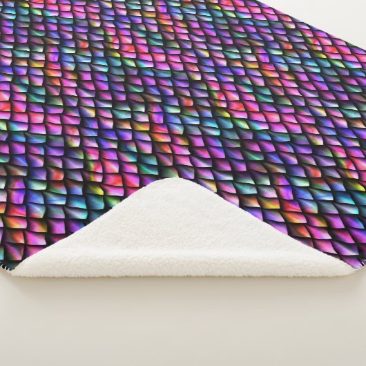 Couverture Sherpa Rainbow Dragon Scales Sherpa Blanket (3/4)