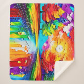 Couverture Sherpa Rainbow Forest Sunset Dreams (Devant)