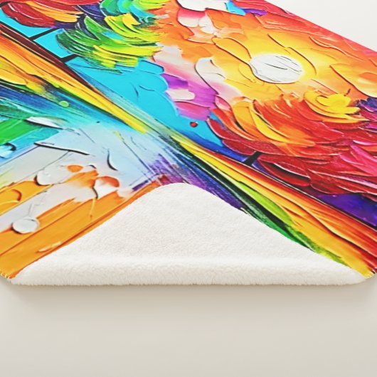 Couverture Sherpa Rainbow Forest Sunset Dreams (3/4)