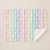Couverture Sherpa Rainbow Texas, Texas (Devant (Horizontal))