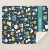 Couverture Sherpa Rainy Day Gnomes Rainbow Kids (Devant (Horizontal))