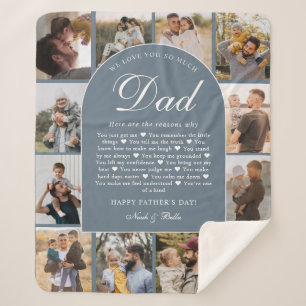 Couverture Sherpa Raisons Bleues pour lesquelles on t'aime Papa Gril