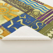 Couverture Sherpa Rajasthan Indian, Patchwork Tapis Texture. (3/4)
