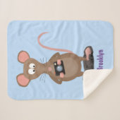 Couverture Sherpa Rat drôle avec dessin animé de la caméra (Devant (Horizontal))