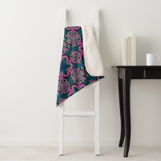 Couverture Sherpa Rayon fractal (En situation)