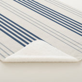 Couverture Sherpa Rayure de toile Navy Slate (3/4)