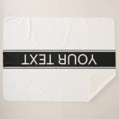 Couverture Sherpa Rayure noire et blanche en gras Texte éditable (Devant (Horizontal))