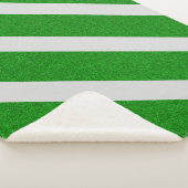 Couverture Sherpa Rayure Verte Pailletée (3/4)