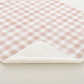 Couverture Sherpa Rayures à carreaux rose blush (3/4)