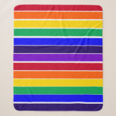 Couverture Sherpa Rayures arc-en-ciel (Devant)