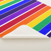 Couverture Sherpa Rayures arc-en-ciel (3/4)