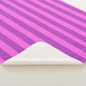 Couverture Sherpa Rayures bicolores violettes  (3/4)