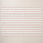 Couverture Sherpa Rayures blanches roses (Devant (Horizontal))