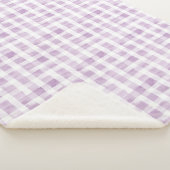 Couverture Sherpa Rayures blanches violettes (3/4)